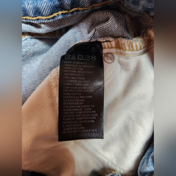 BDG Urban Outfitters Denim Blue Jeans Size 27 High Rise Wide Leg Button Fly - Picture 6 of 10